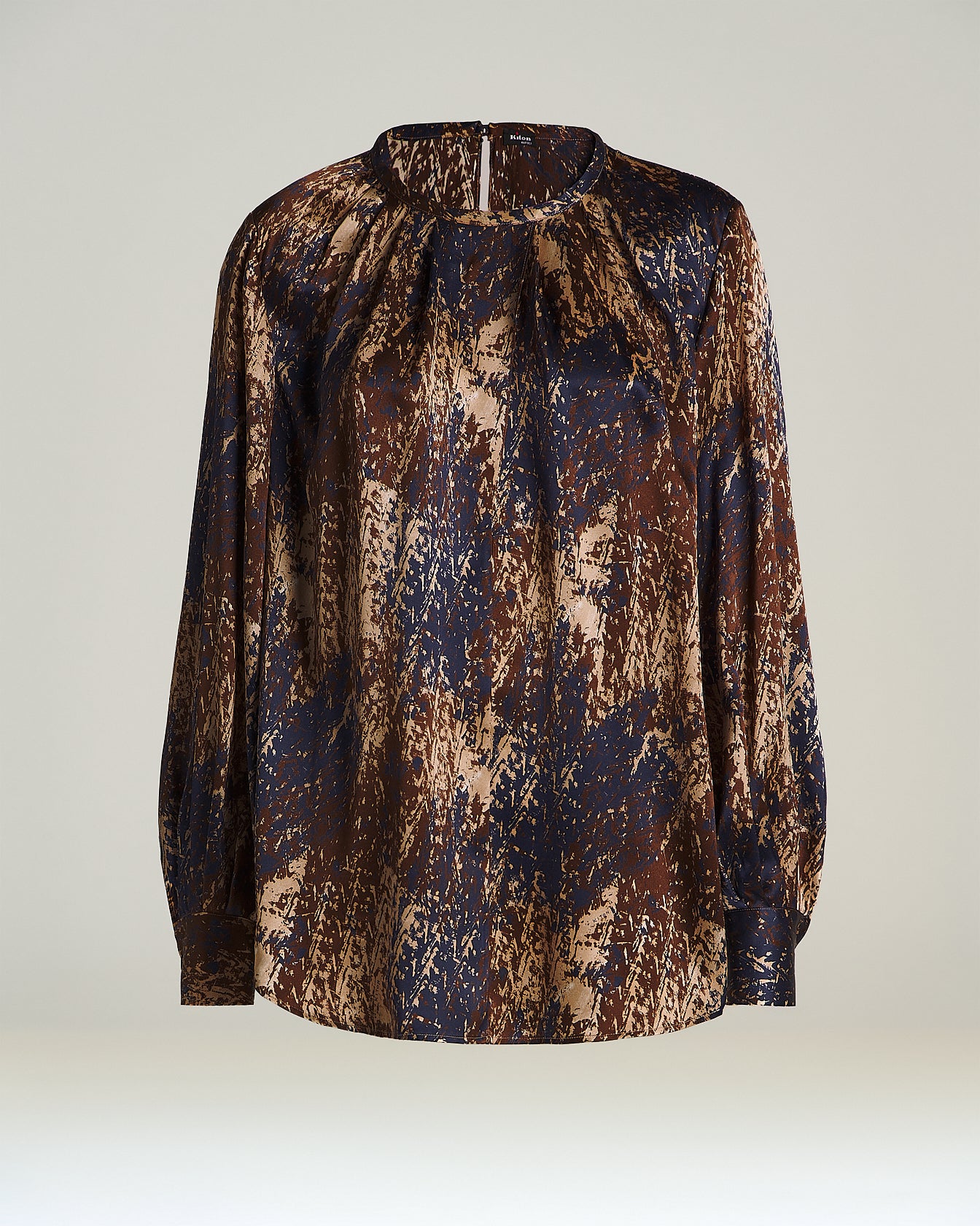 Kiton Artistic Print Blouse Seidenbluse bunt reine Seide