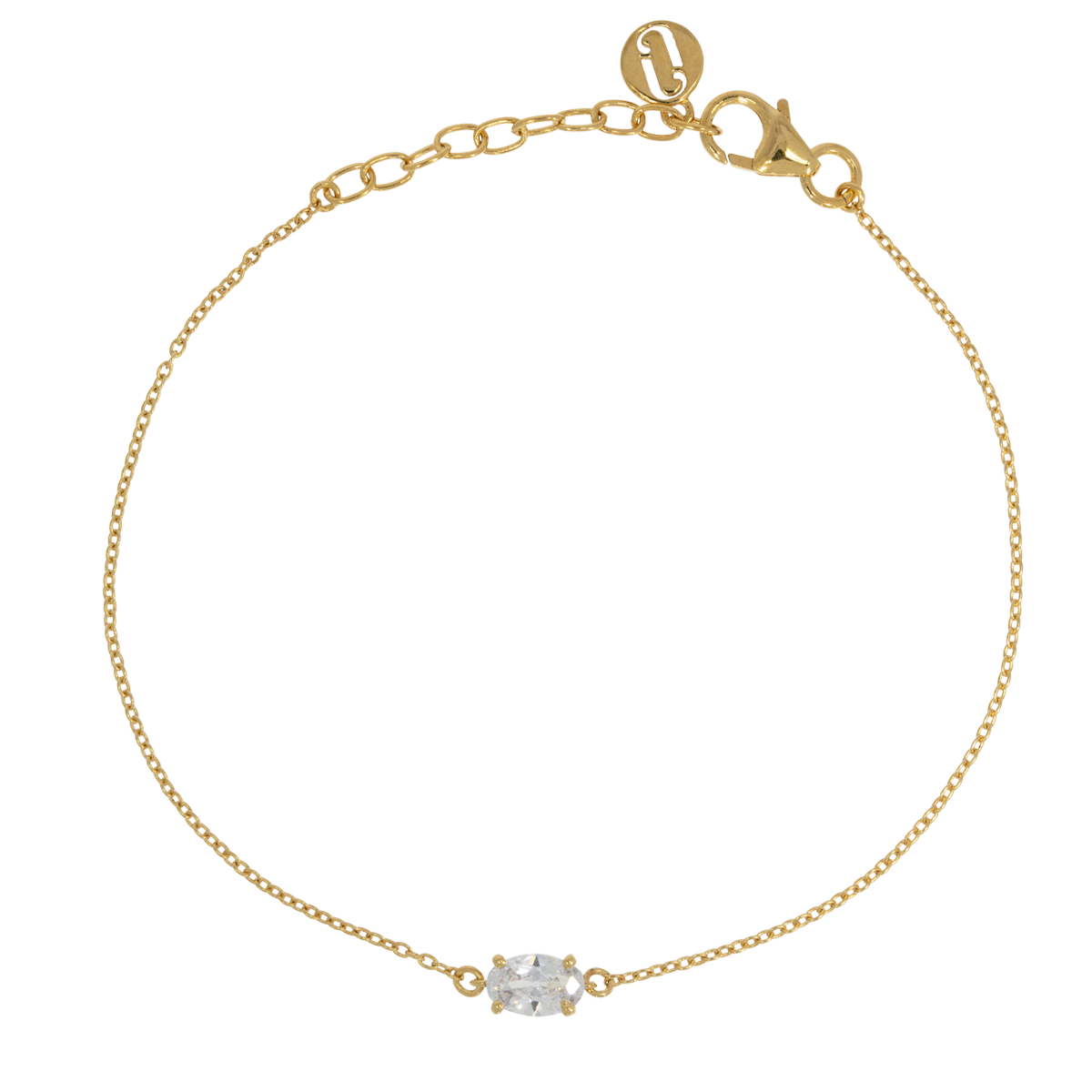 Juvelan Hazel Kristall Armband Silber oval 15 cm Braut