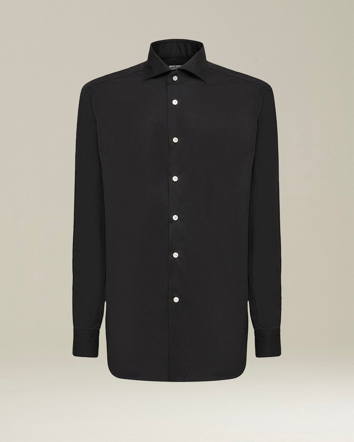 Kiton Hemd Baumwolle schwarz Herrenhemd