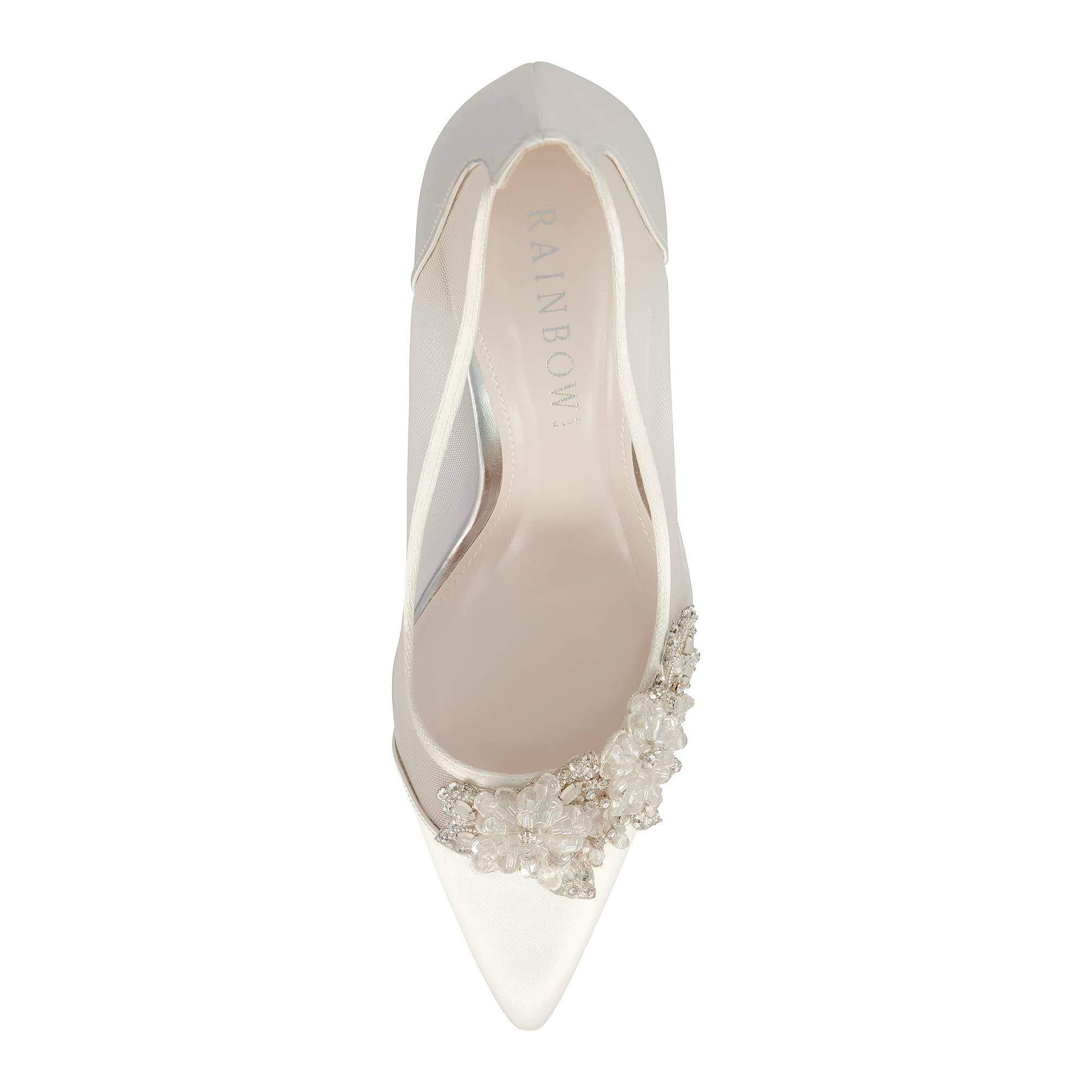 Rainbow Club Embellished Tammi Pumps Ivory Satin Strass
