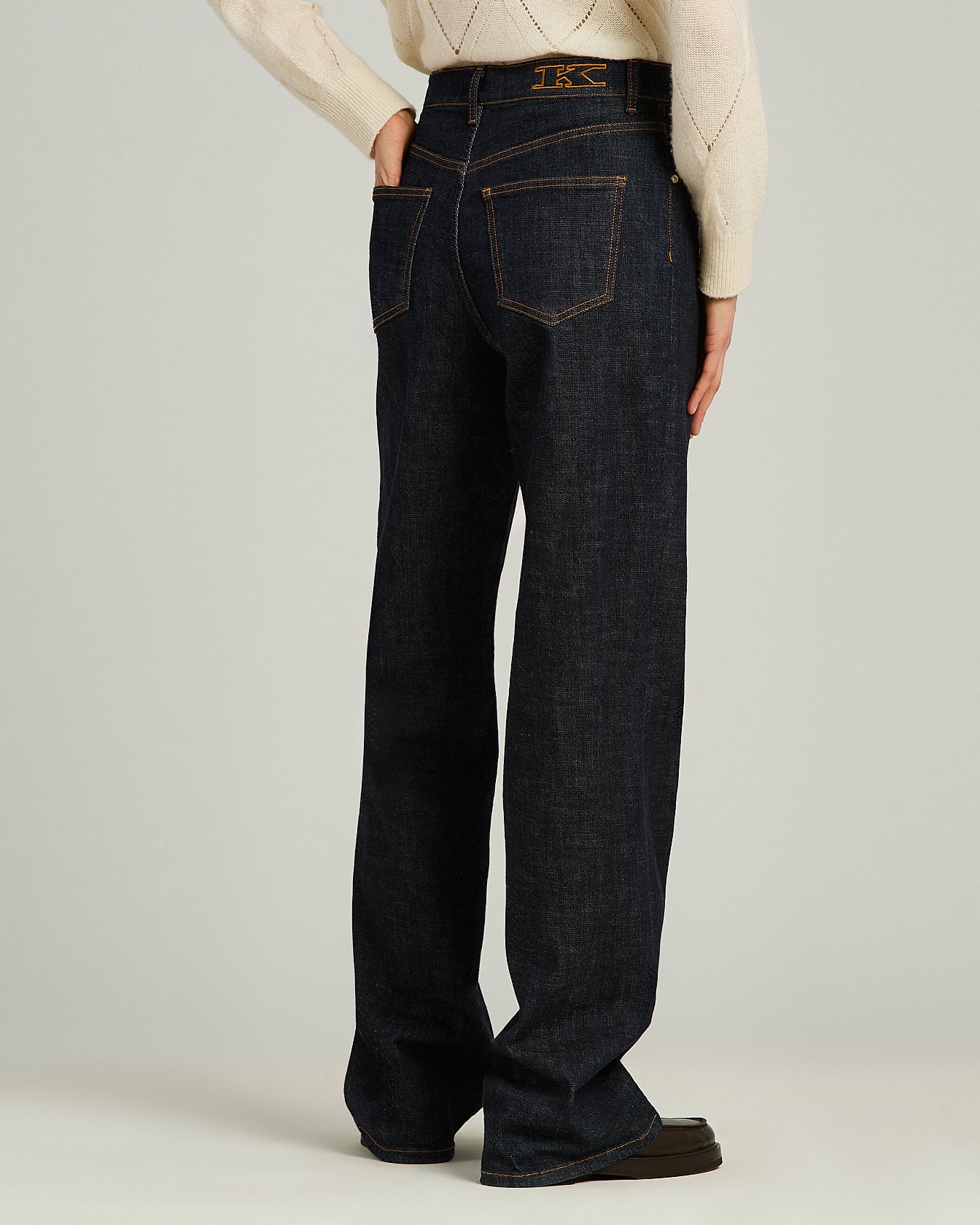 Kiton Trousers Jeans dunkelblau Gr. 40 Stretch-Denim straight