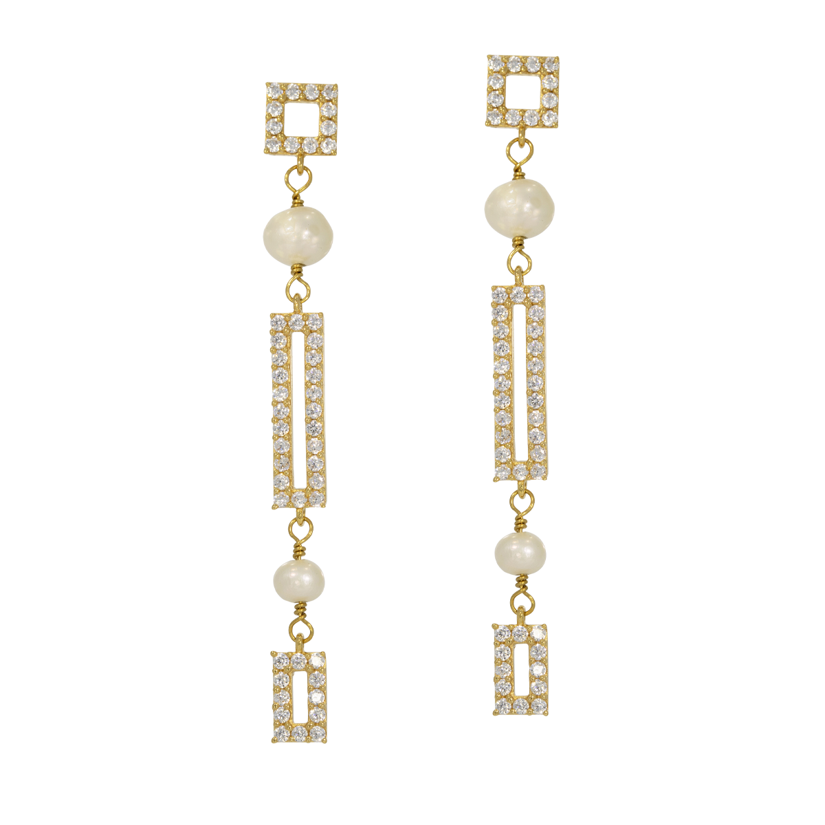 Juvelan Picture-Perfect Ohrringe Silber Perlen Kristalle