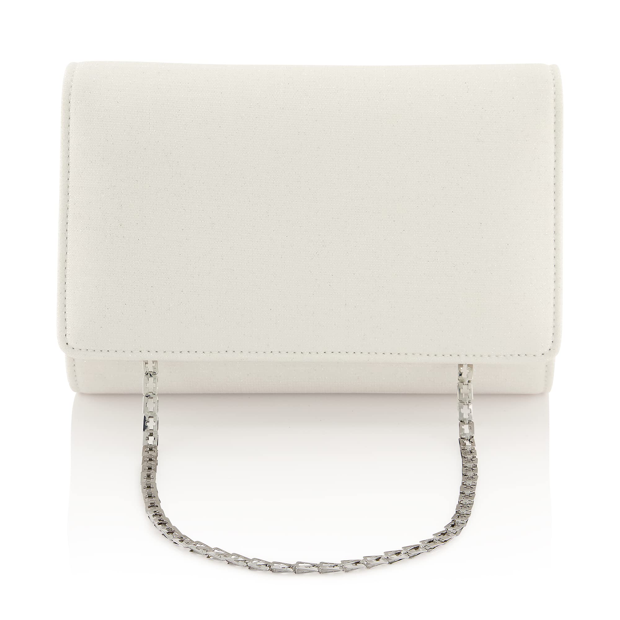 Rainbow Club Dafina Brauttasche Off-White Metallic mit Kette