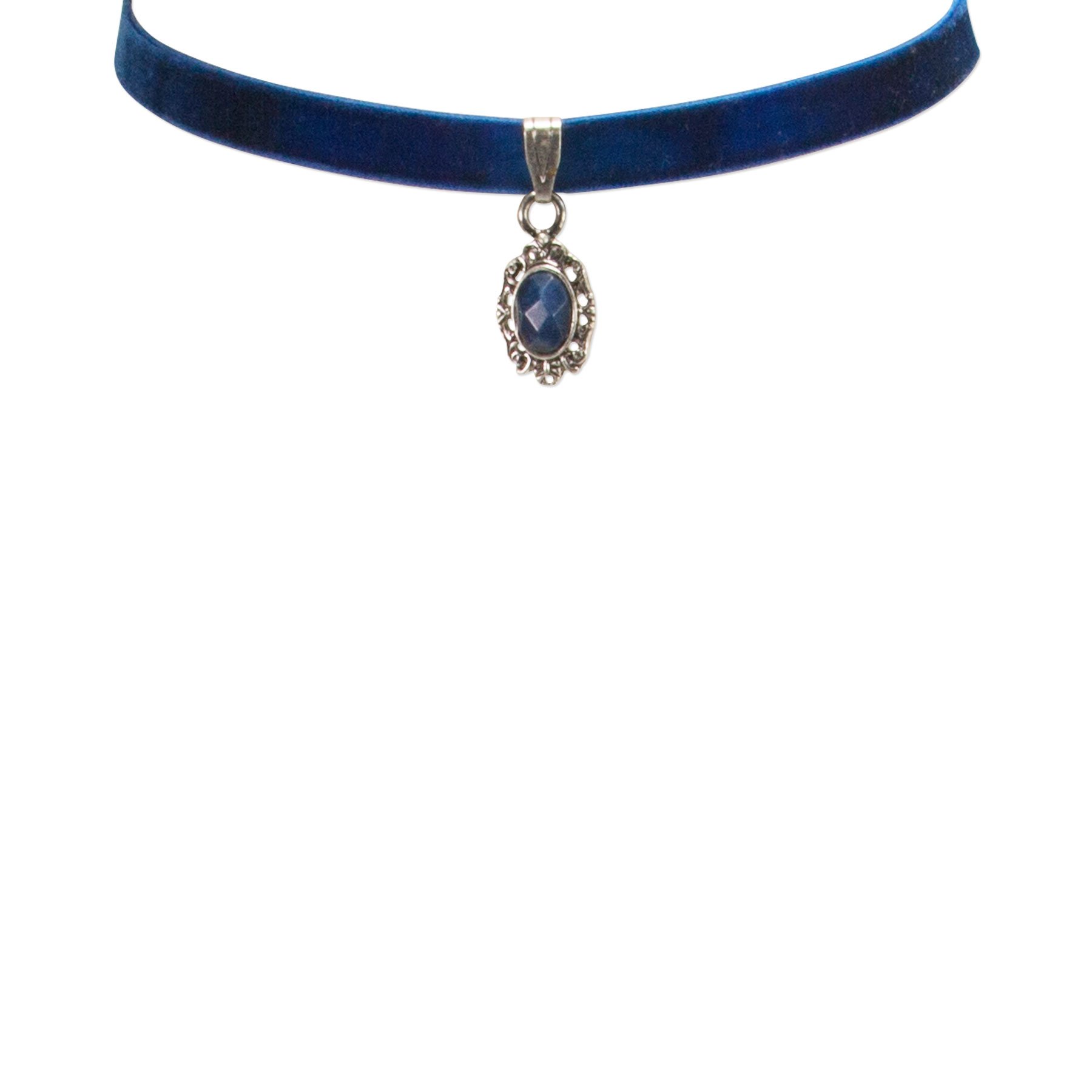 Alpenflüstern DAHEIM DHK196 Kropfband blau Samt