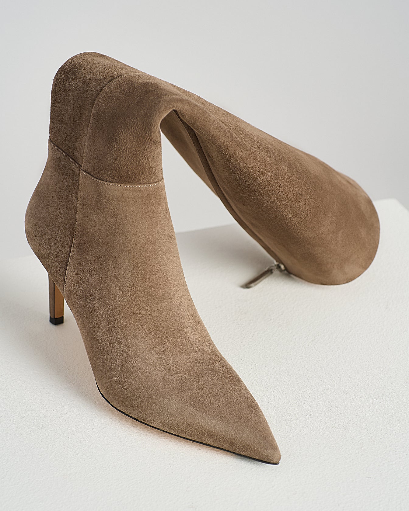 Kiton Stiefelette Damen Stiefel Beige Ziegen-Wildleder