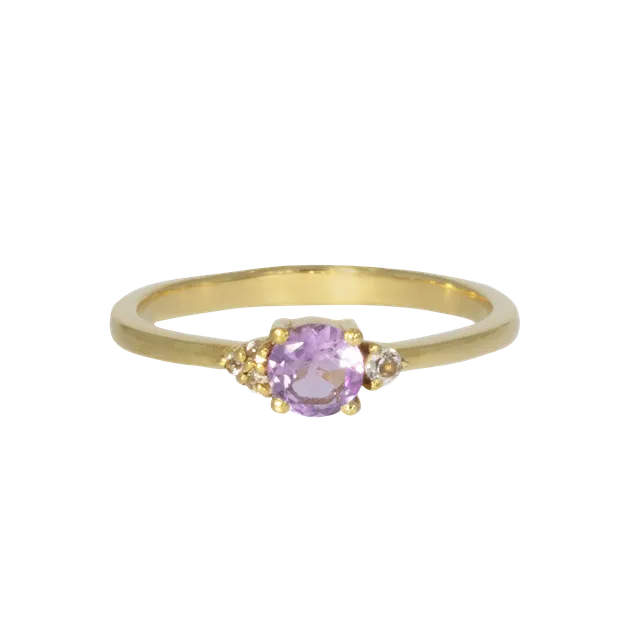 Juvelan Vienna Ring Silber Gr. 54 mit Amethyst Weiß Topas