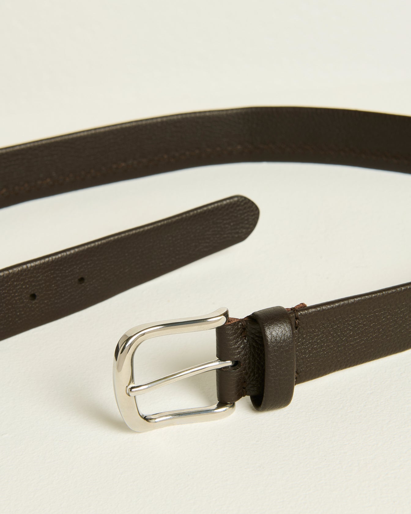 Kiton Belts Kalbsleder Gürtel Dunkelbraun Glattleder