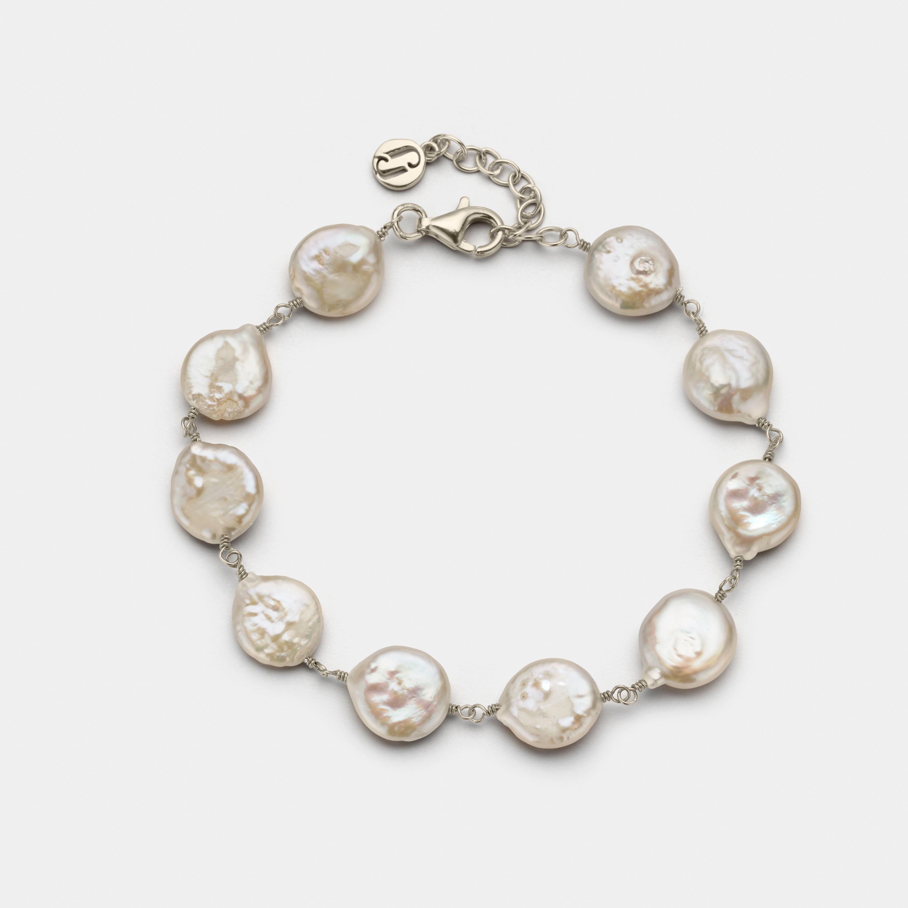 Juvelan Alliance Perlenarmband Silber Coin-Perlen