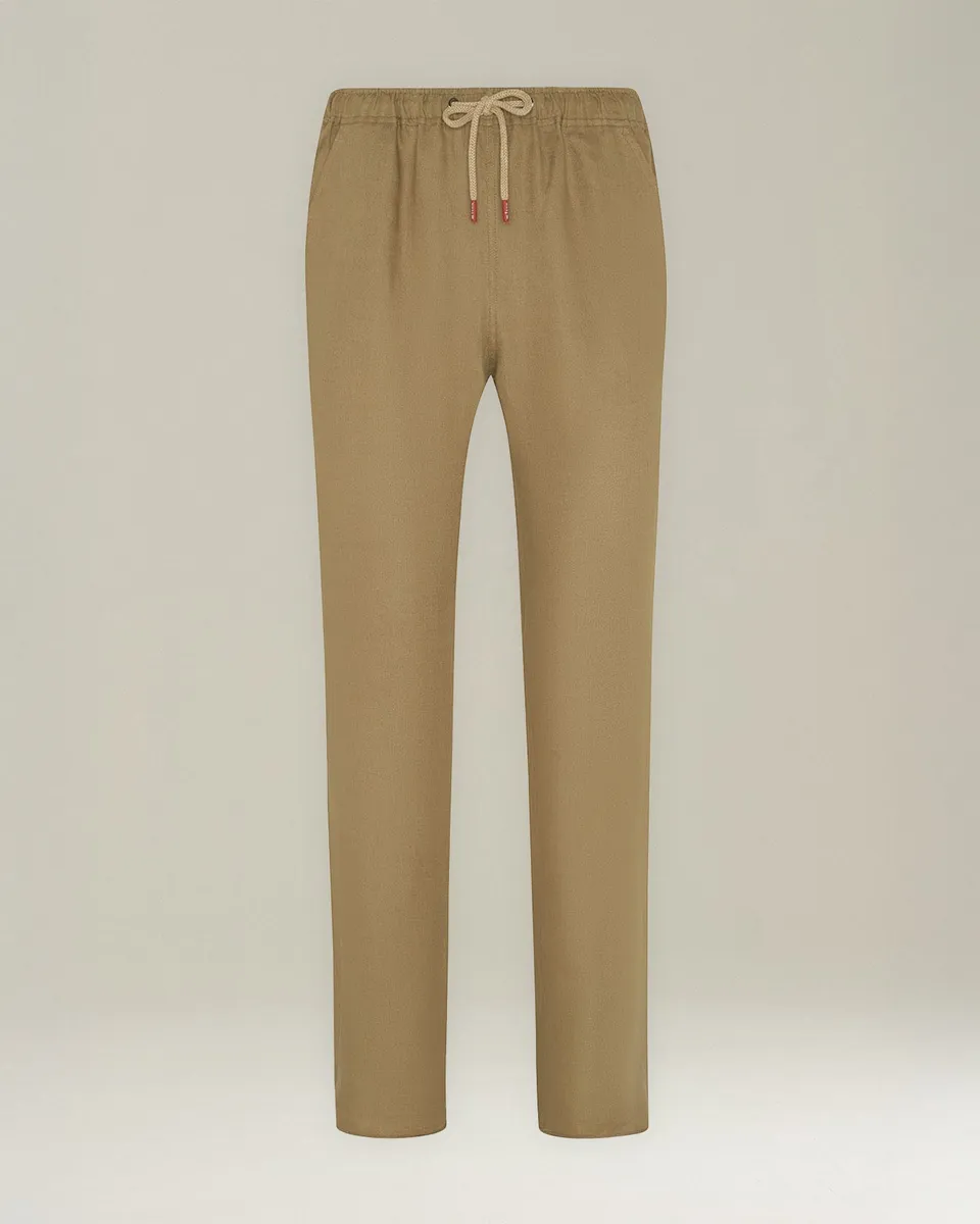 Kiton Leinen Hose Comfort Kordelzug Pull-On Herren