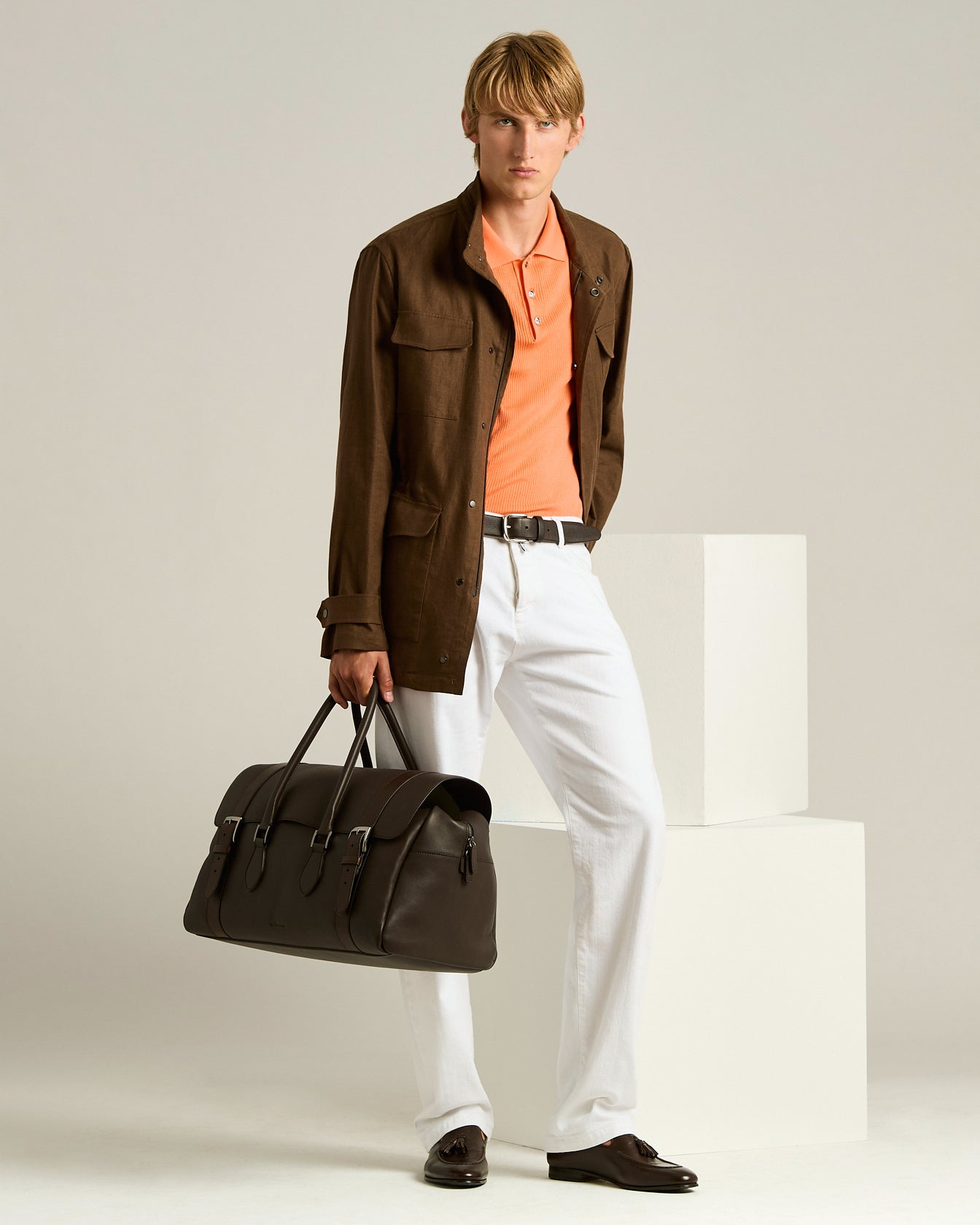 Kiton Belts Kalbsleder Gürtel Dunkelbraun Glattleder