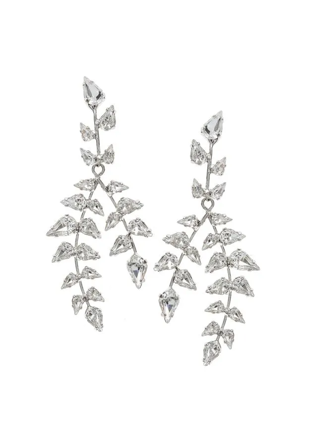 Elizabeth Bower Pyrus Crystal Statement Ohrringe Gold Stecker