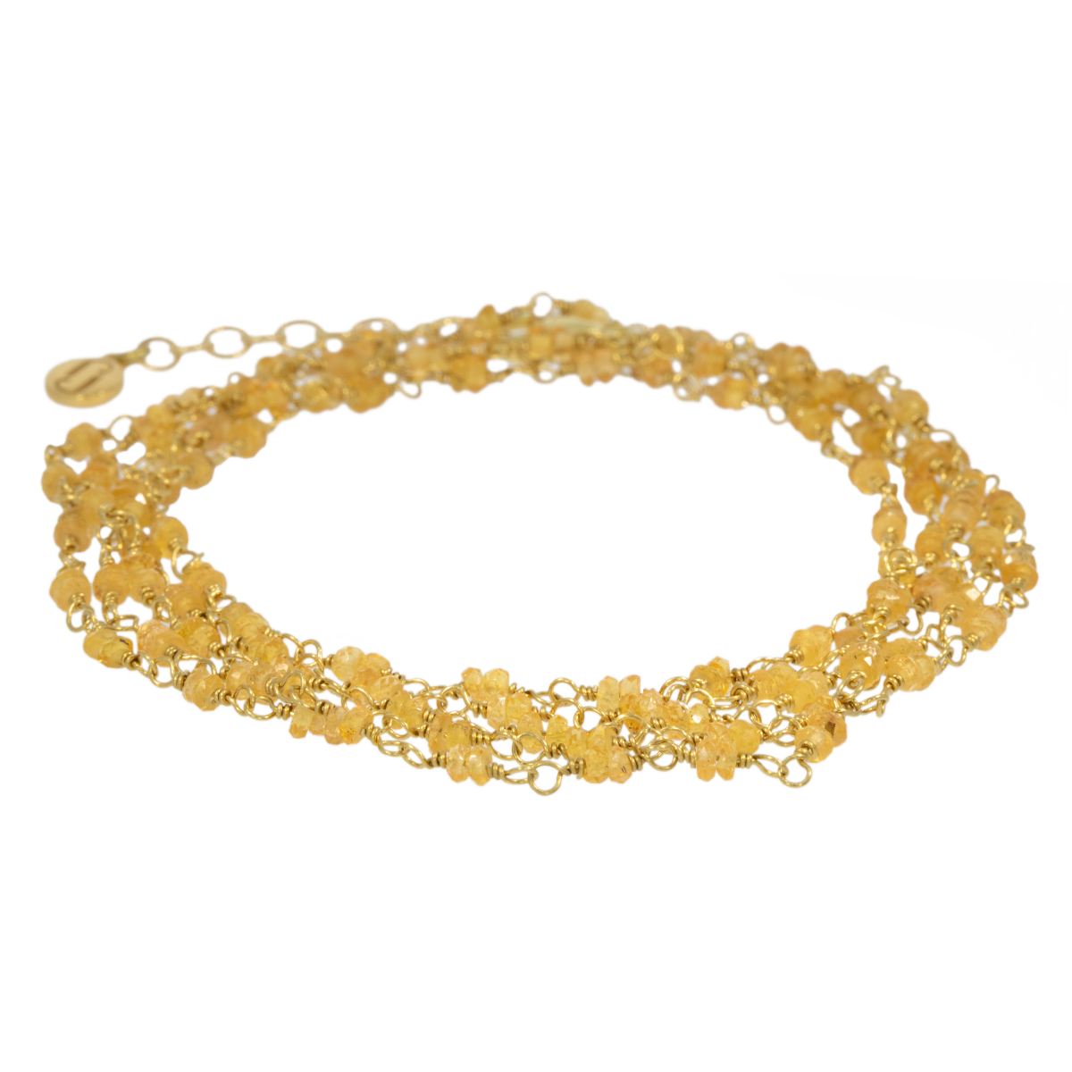 Juvelan Mandarin Garnet Armband 2-in-1 Goldverschluss 925er Silber WM054-2-G