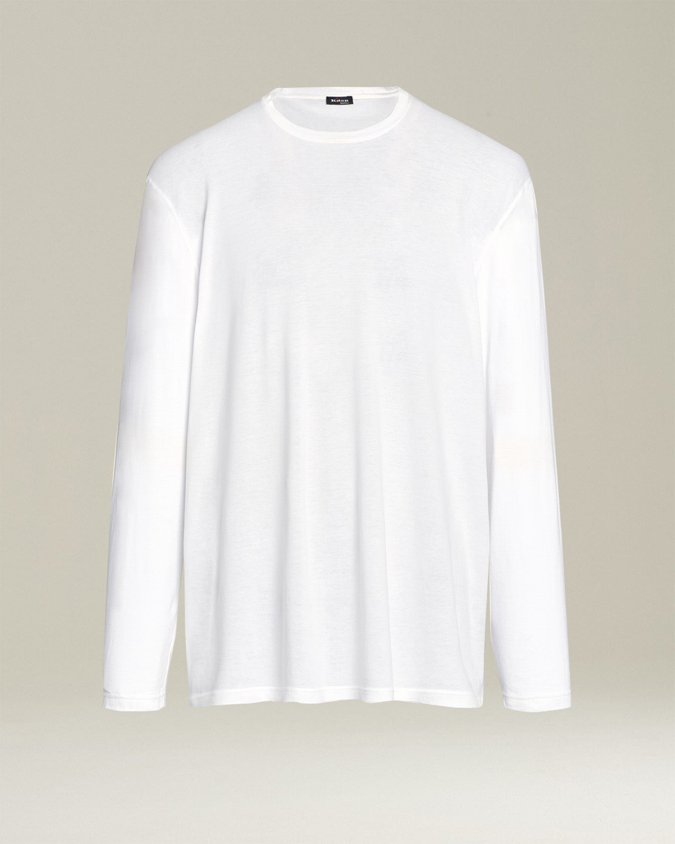 Kiton Jersey T-Shirt L/S T-Shirt weiß Baumwolle