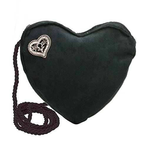 Alpenflüstern DAHEIM DTA067 Herztasche Dirndltasche Taupe-Grau