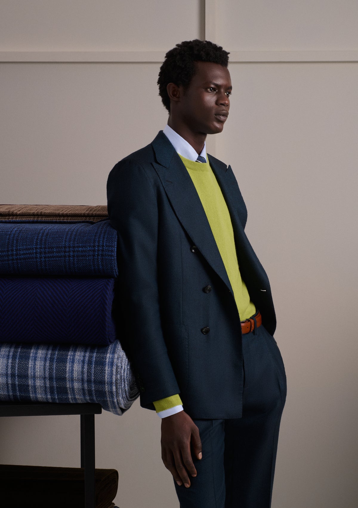 Kiton Knitwear Kaschmir Pullover limettengrün Rundhals