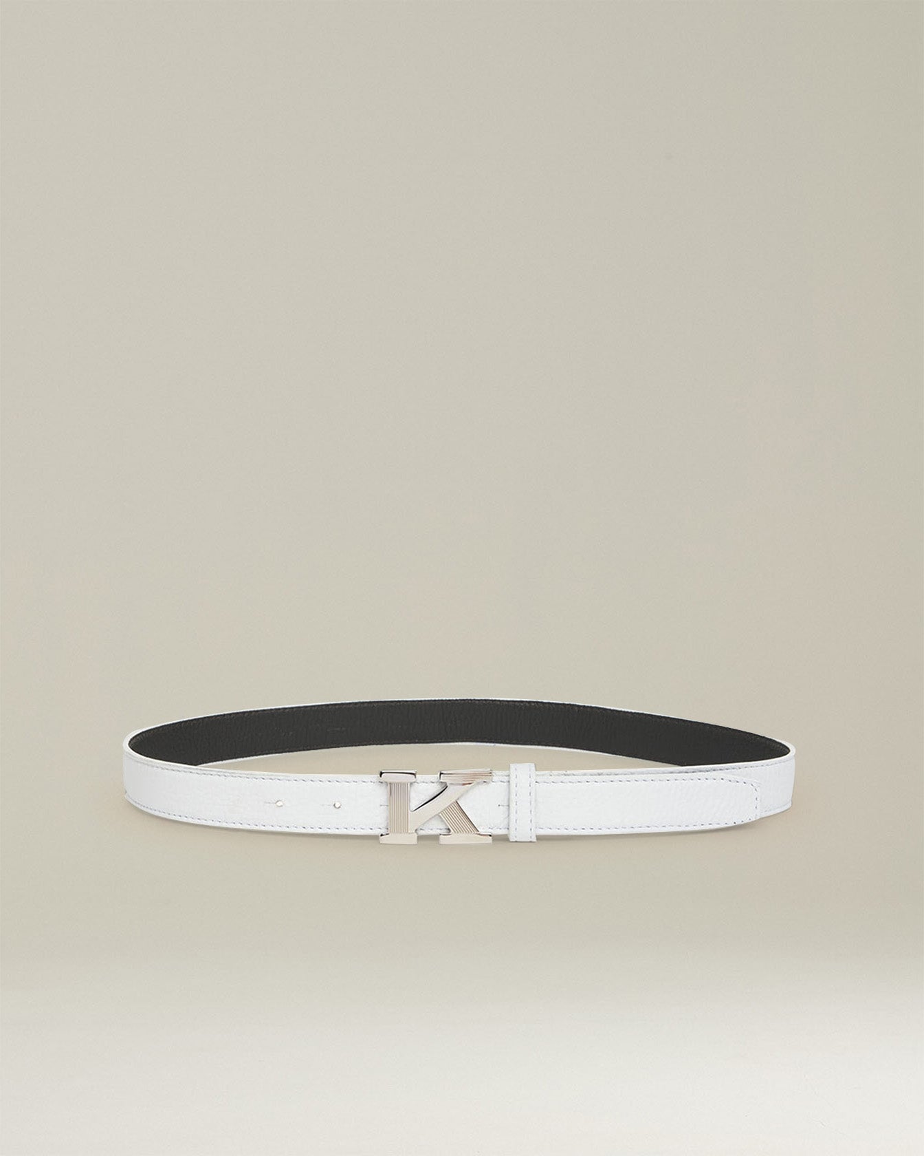 Kiton Belts CINTURA PELLE DI CERVO Gürtel Weiß Leder