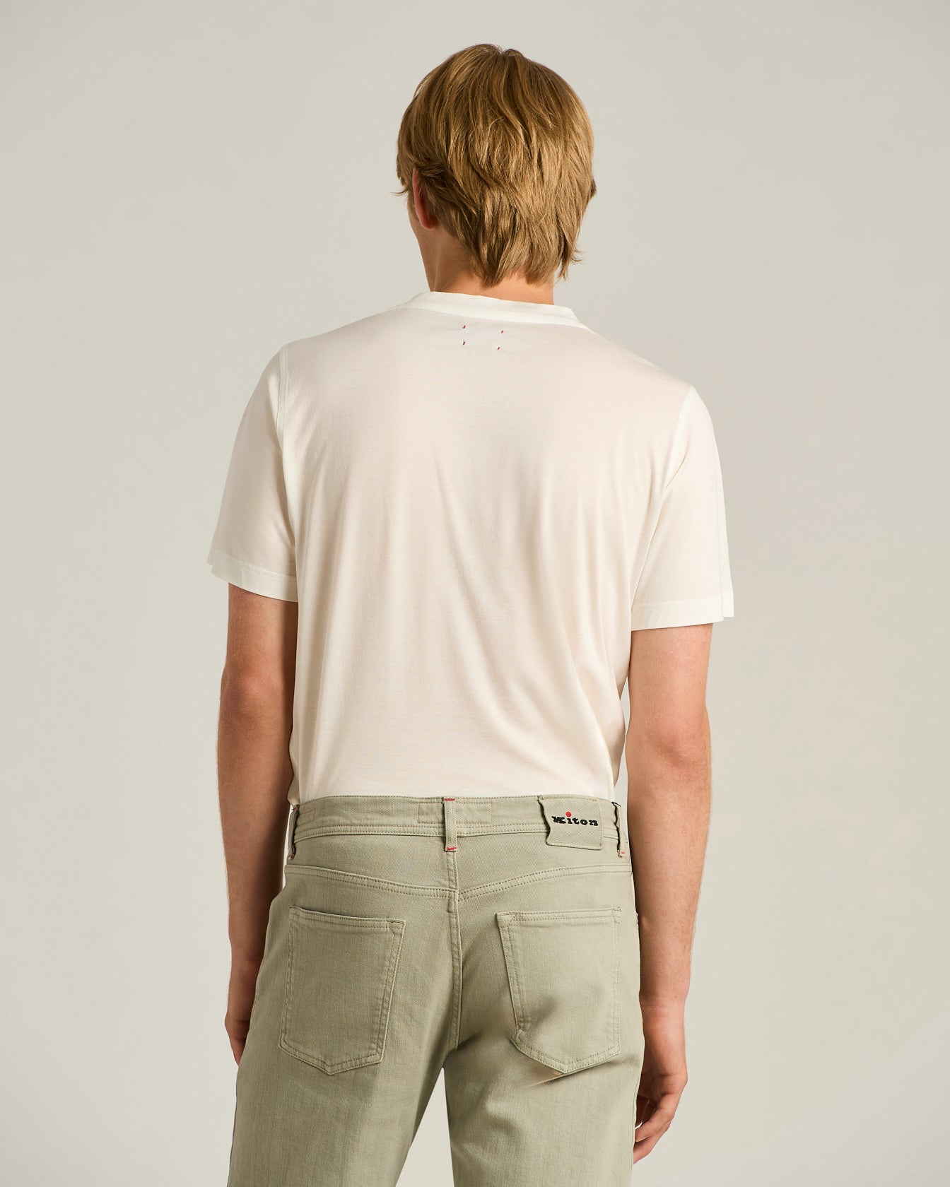 Kiton T-Shirt Weiß Baumwolle L Rundhals