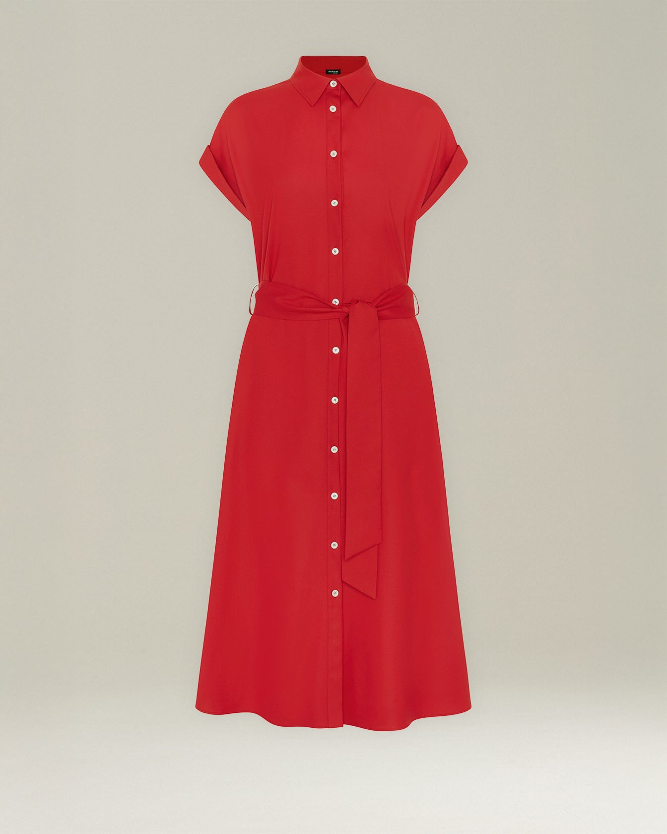 Kiton Dresses Seidenkleid Cady ärmellos Gürtel elegant