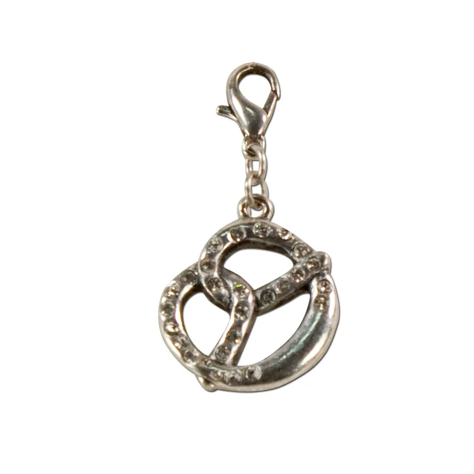 Alpenflüstern DAHEIM Strass-Brezel AAH085 Anhänger antik-silber Strass