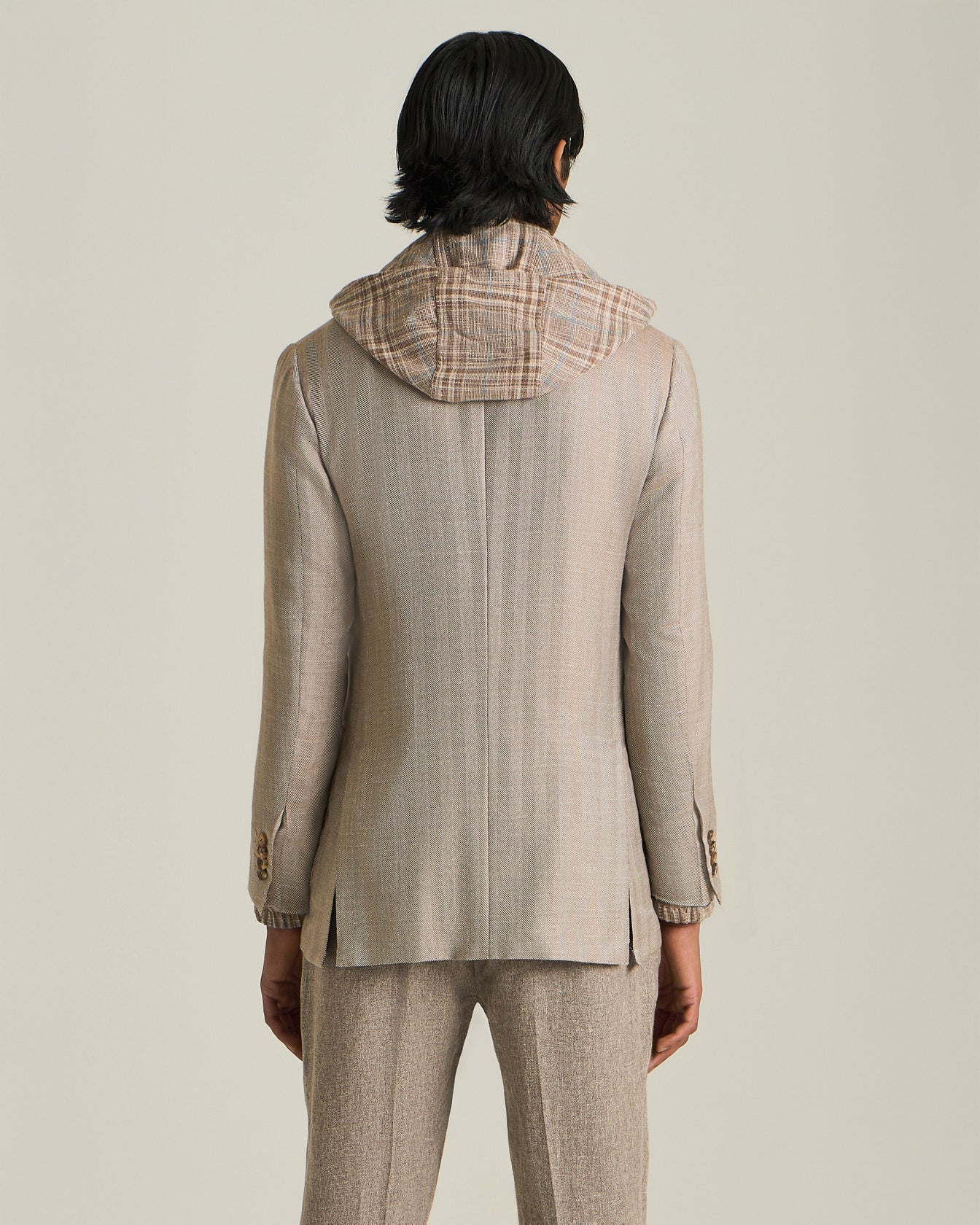 Kiton Jackets Cashmere Blend Fischgrät Blazer Gr. 50 Kaschmir