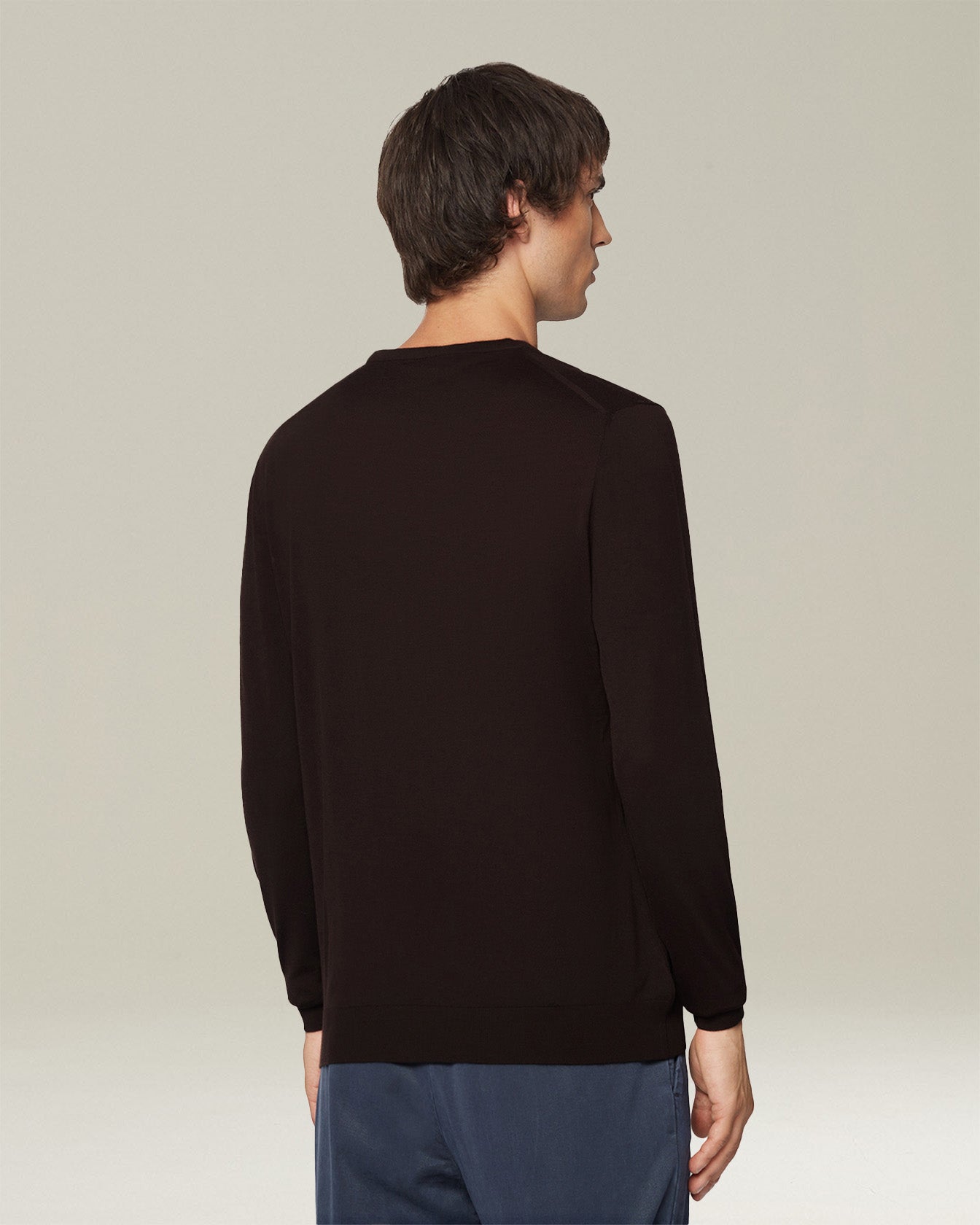 Kiton Polo Blue Diamond Crew-Neck Top Wolle Gr.M