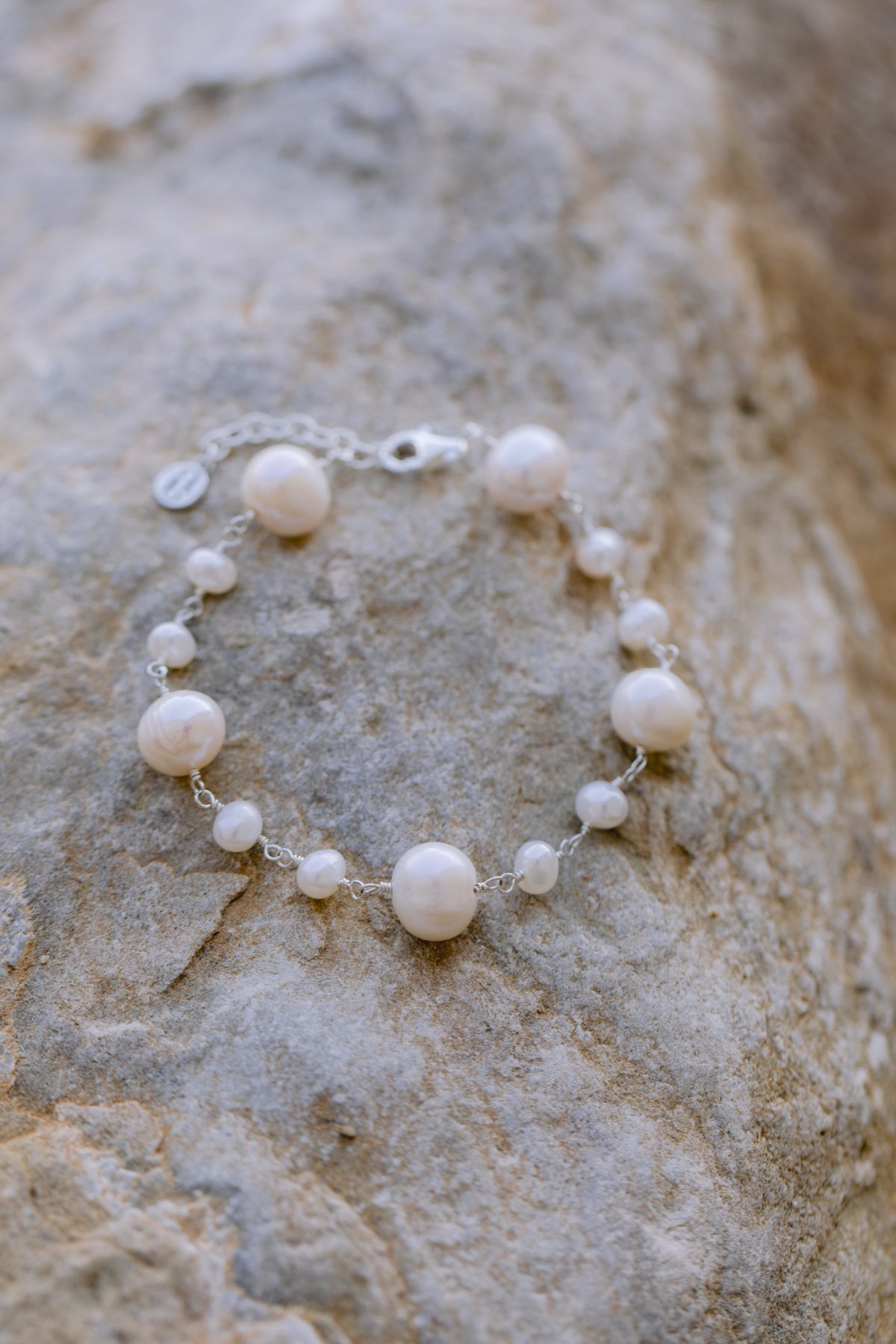 Juvelan Sea Star Perlenarmband Silber Süßwasserperlen