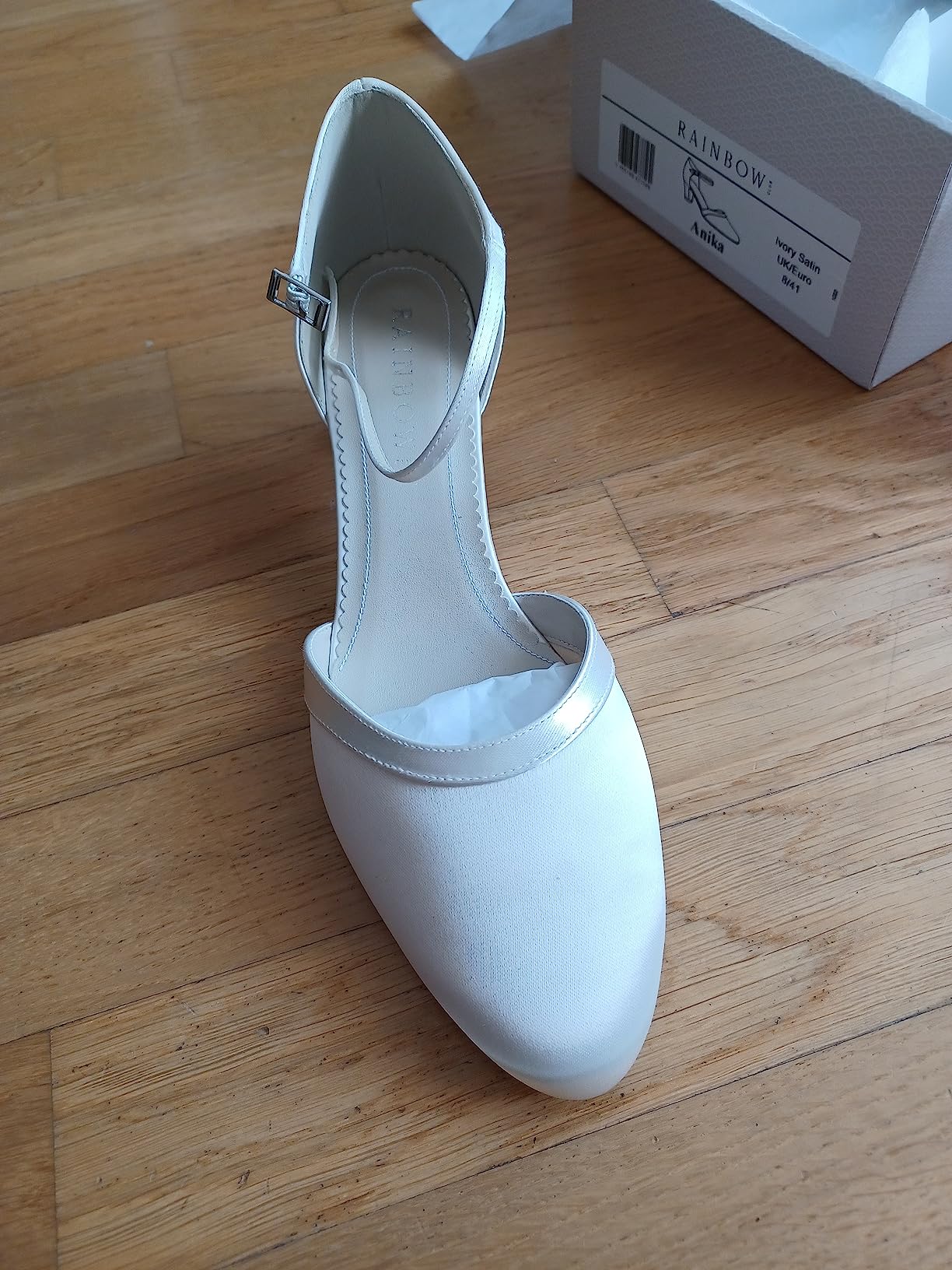 Rainbow Club Anika Pumps Brautschuhe Ivory Satin 5 cm