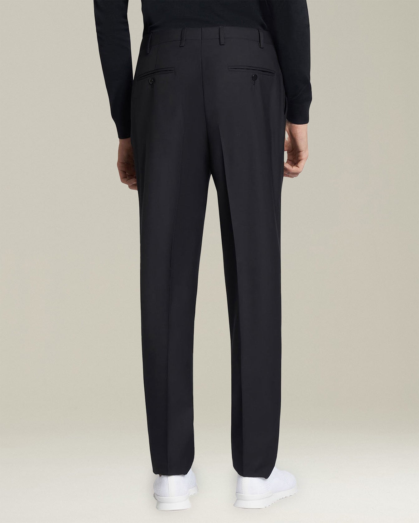 Kiton Trousers Anzughose Schwarz Wolle 14-Micron