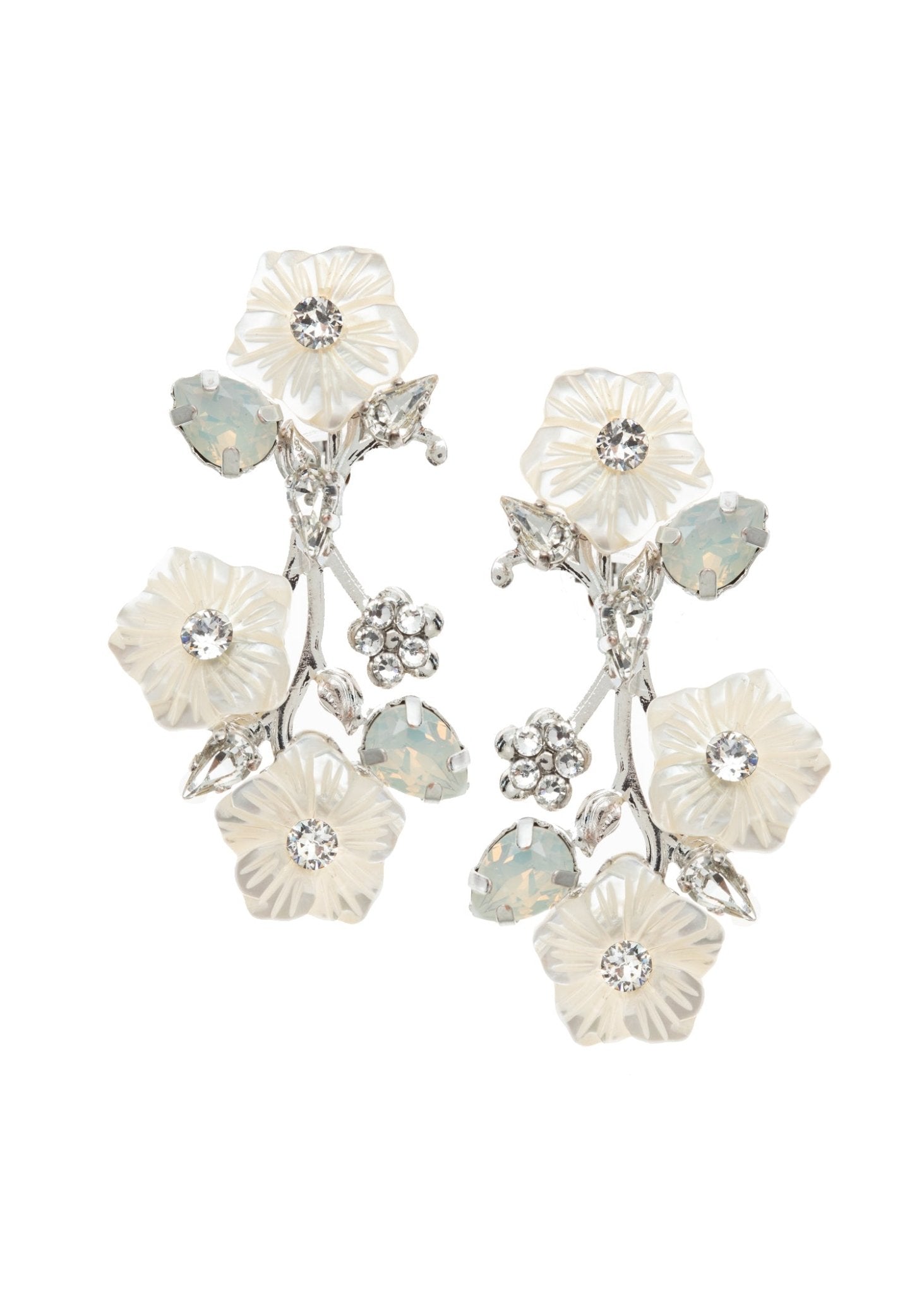 Elizabeth Bower Florum Brautohrringe Mattgold Blume