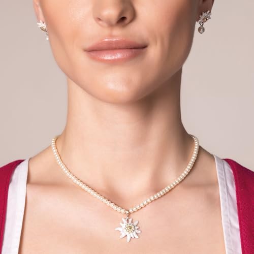 Alpenflüstern DAHEIM Greta SET051 Schmuckset creme-weiß Perlen