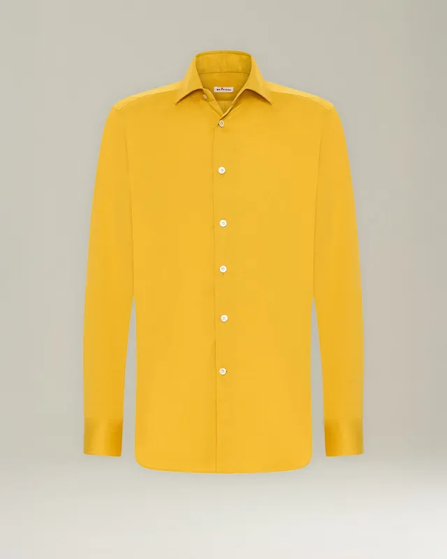 Kiton Glamour Cotton Silk Hemd Baumwolle Seide Perlmutt