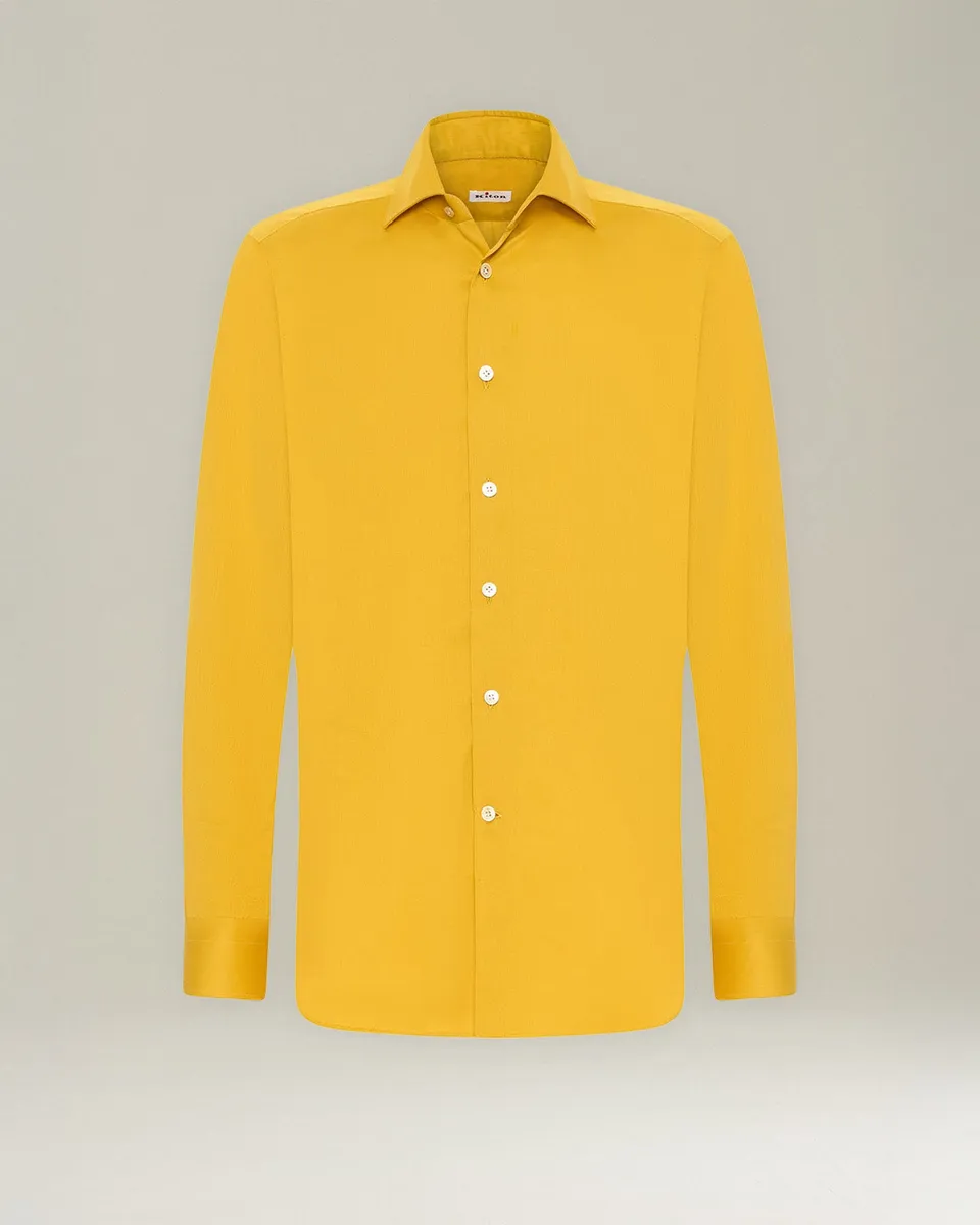 Kiton Glamour Cotton Silk Hemd Baumwolle Seide Perlmutt
