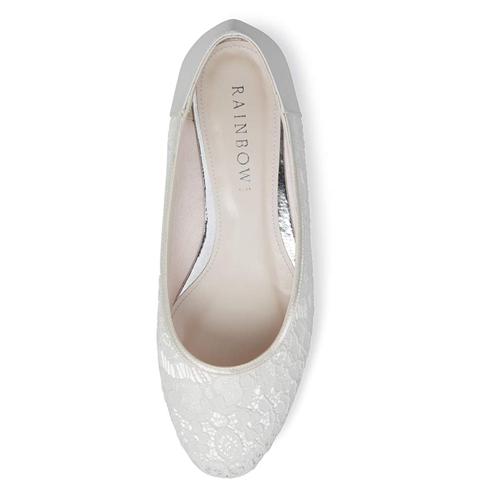 Rainbow Club Embellished Ashlee Ballerina Ivory 37 Satin Spitze