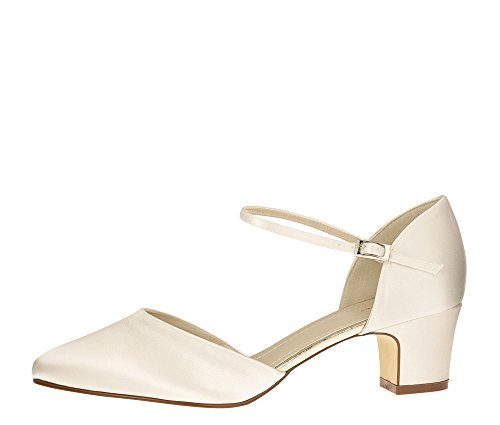 Rainbow Club Tracey Brautschuhe Ivory Satin Gr. 39,5 Block