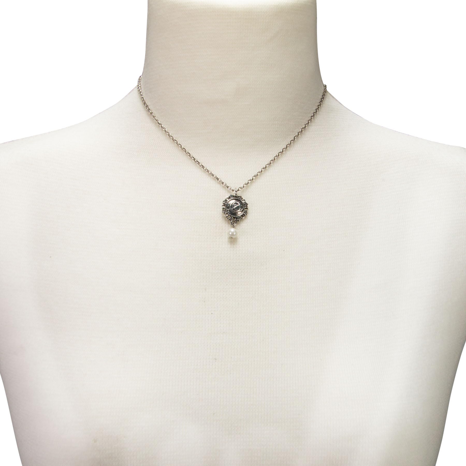 Alpenflüstern Oktoberfest DHK348 Trachtenkette antik-silber Perle