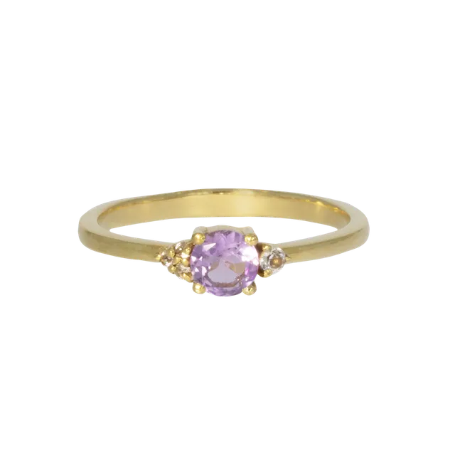 Juvelan Vienna Ring Amethyst Silber Weißtopas