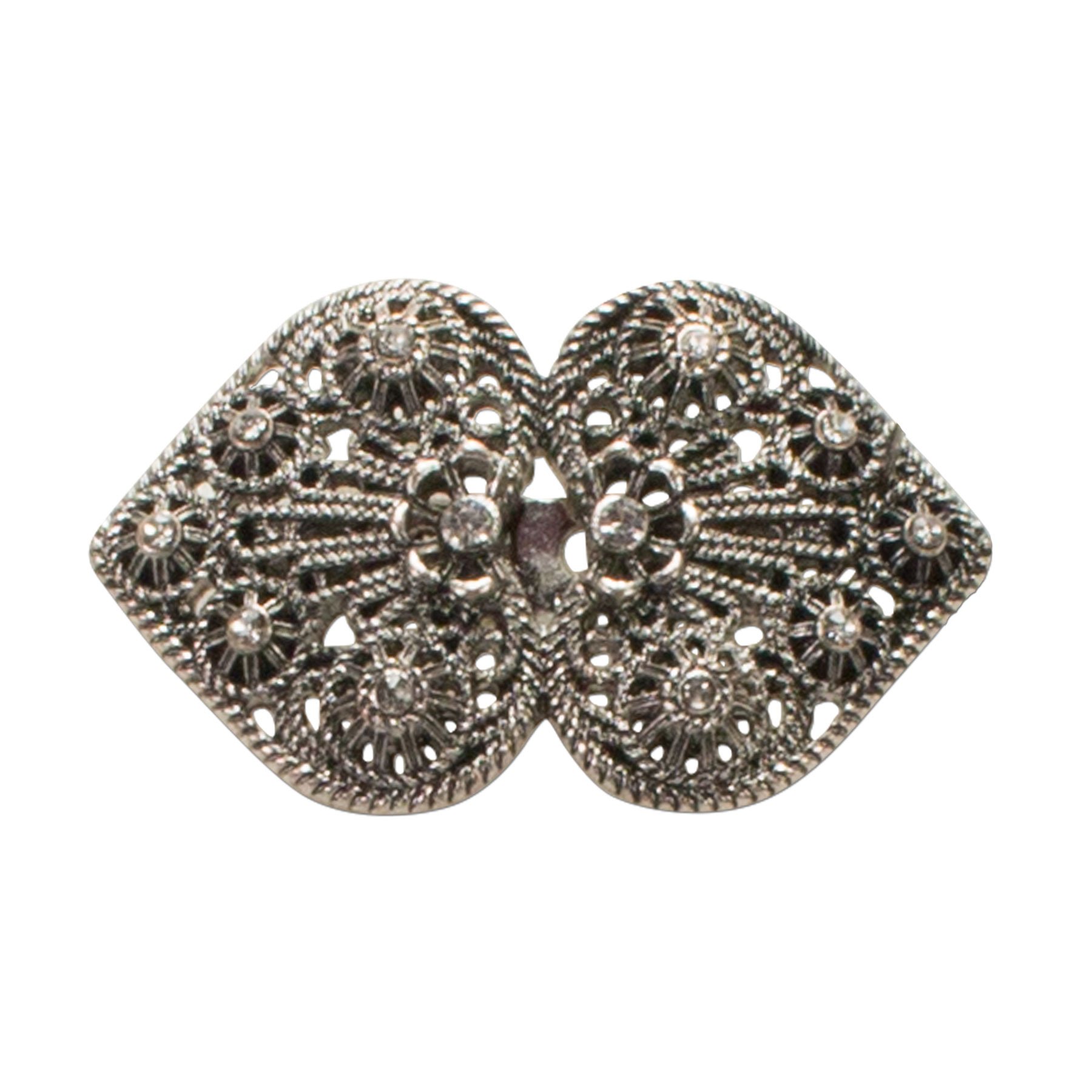 Alpenflüstern DAHEIM API109 Blusen-Brosche Ornament-Herz silber