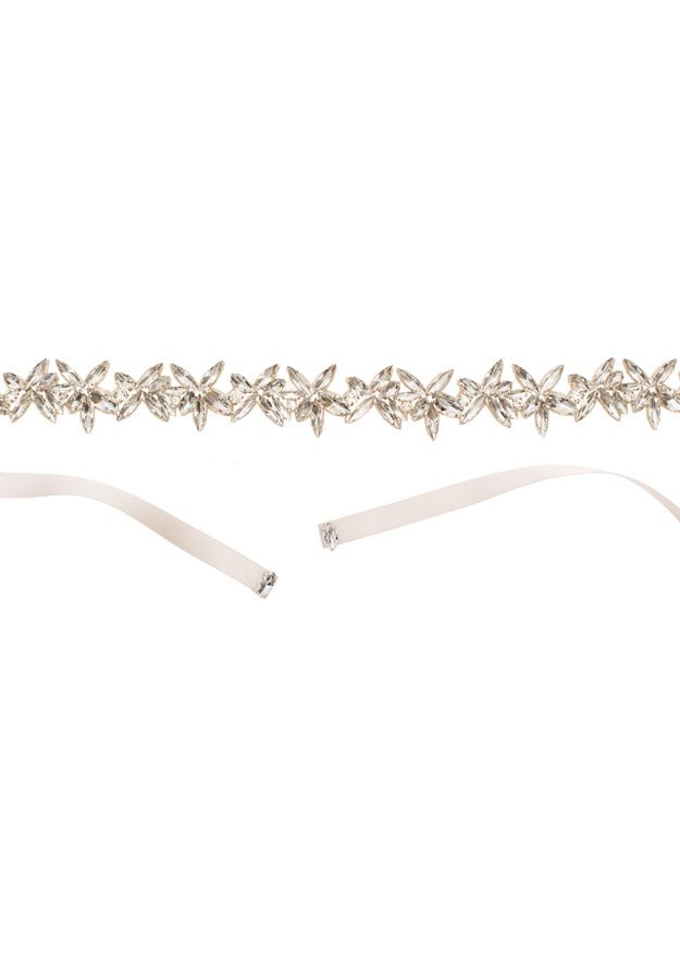 Elizabeth Bower Star Chaser Brautgürtel Silber Satin