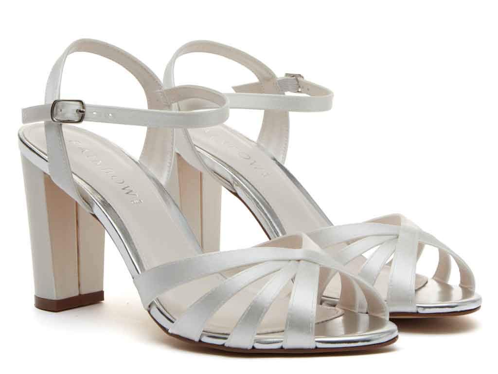 Rainbow Club Timeless Blake Sandalette Ivory Satin 9cm
