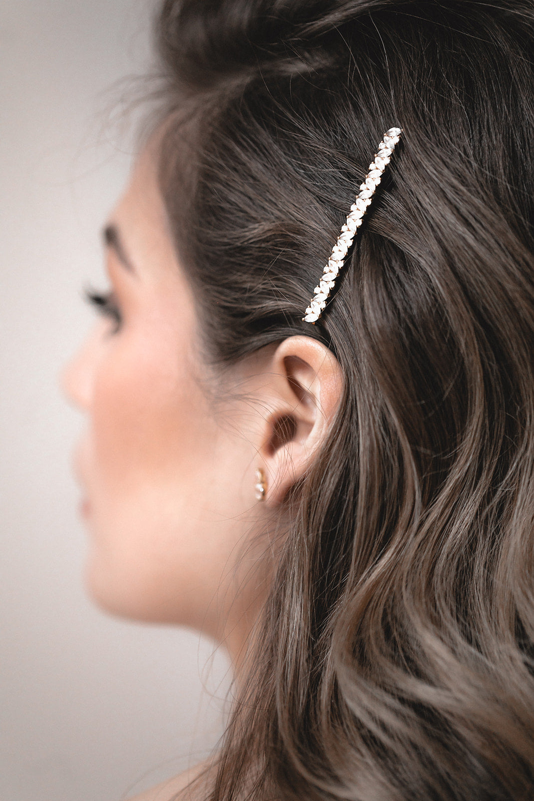 Juvelan Maid of Honour Haarclip mit Kristallen Silber 7 cm