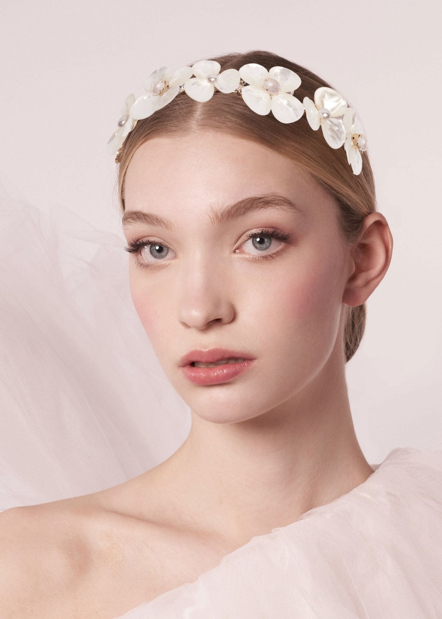 Elizabeth Bower Petal Haarband Gold Perle 165mm
