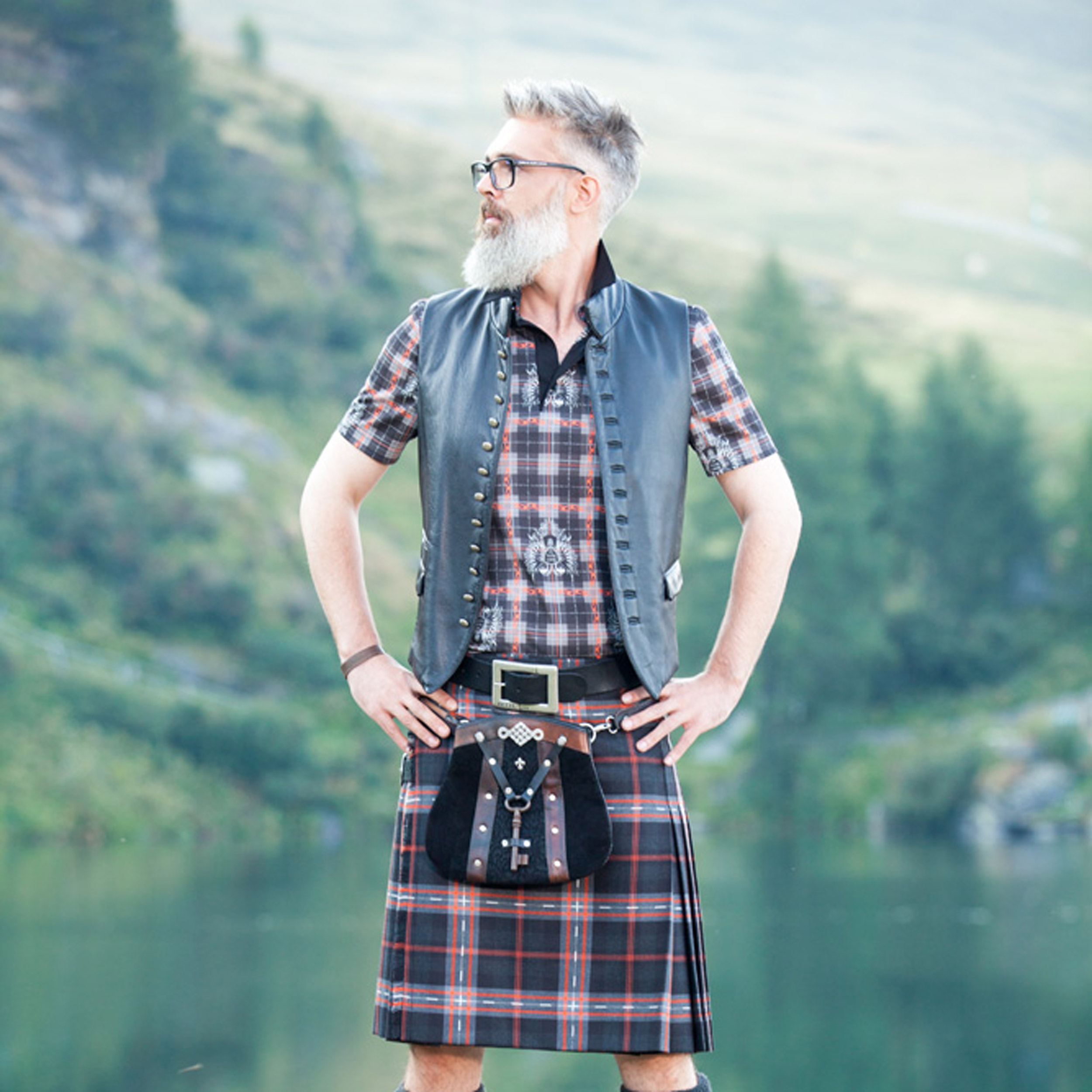 Rettl MEN Johannes Herren Kilt Burnt Orange