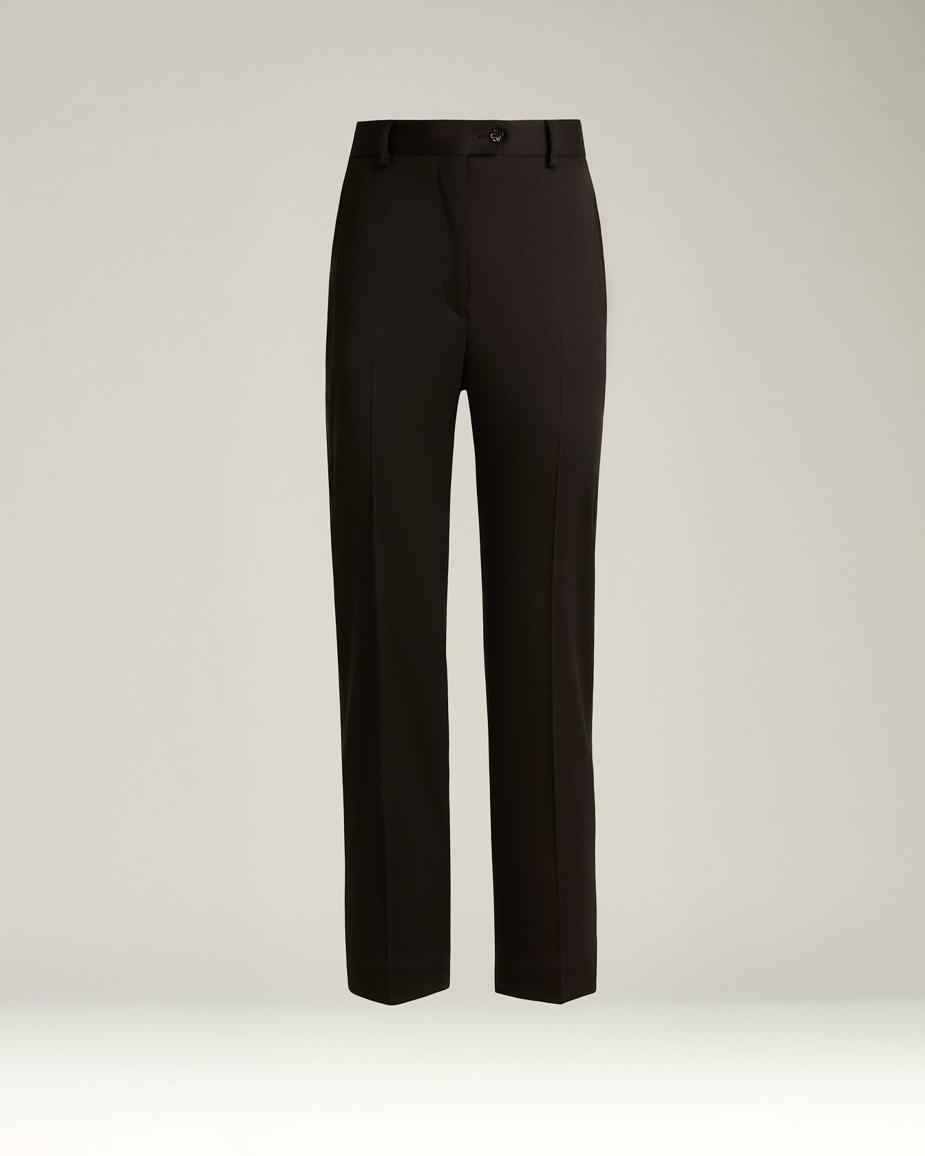 Kiton Tapered Hose Stretch Schurwolle Dunkelbraun
