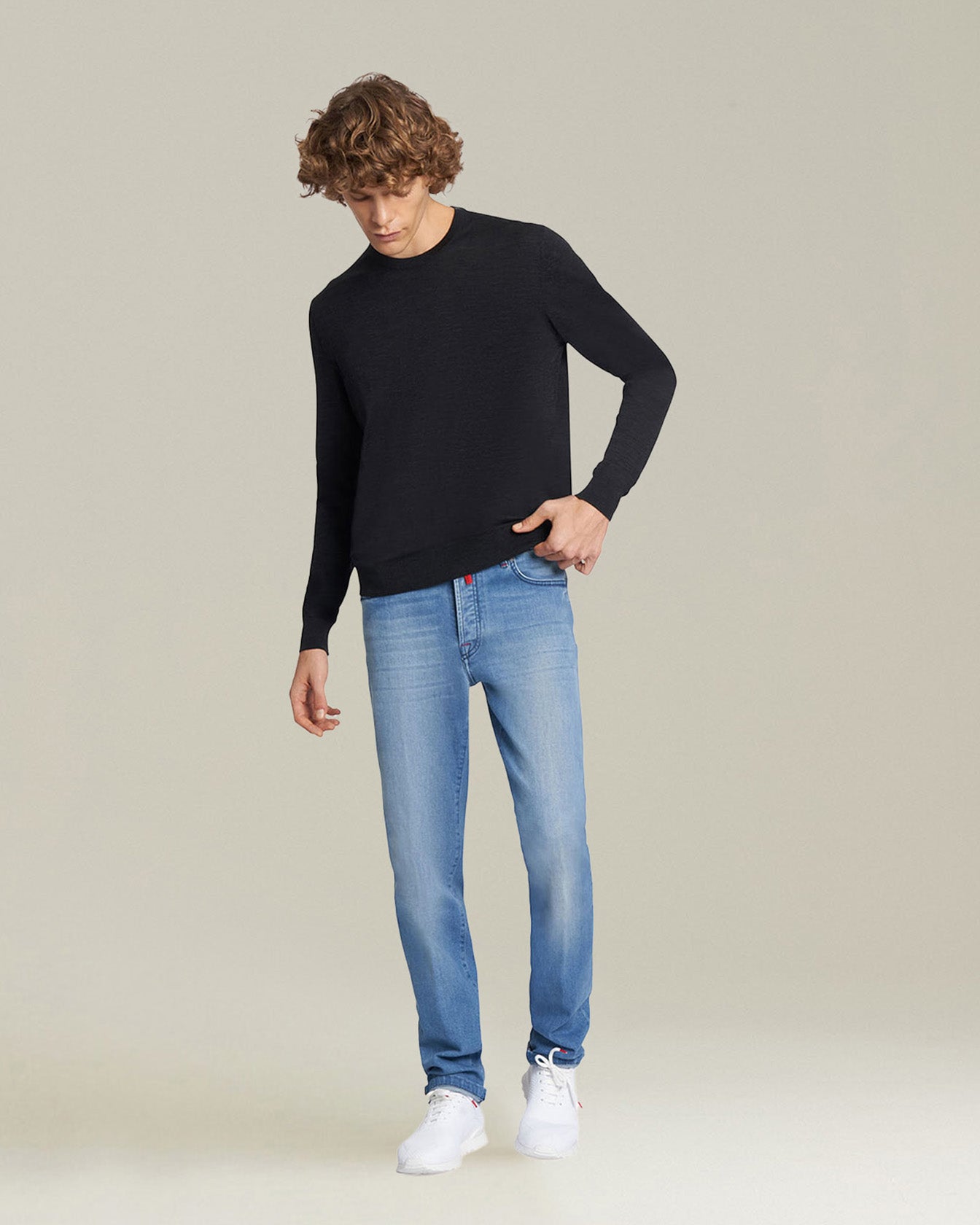 Kiton Knitwear Pullover Anthrazit Wolle 14 Micron