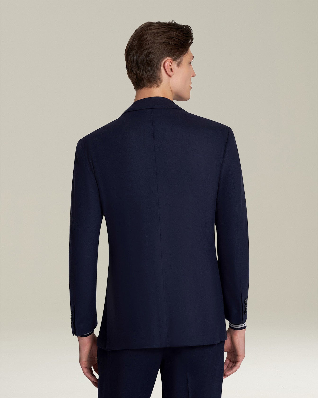Kiton Sakko Schurwolle Jersey Marineblau 50