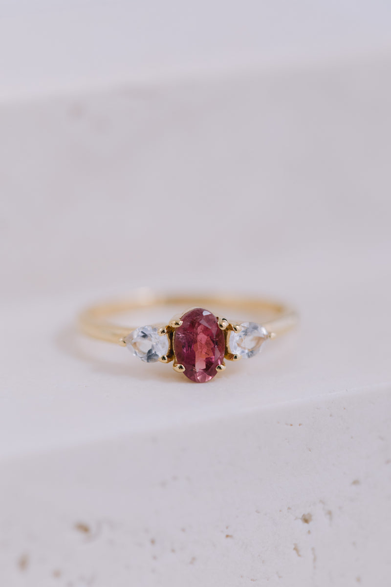 Juvelan Paris Ring Silber mit Turmalin und Topas