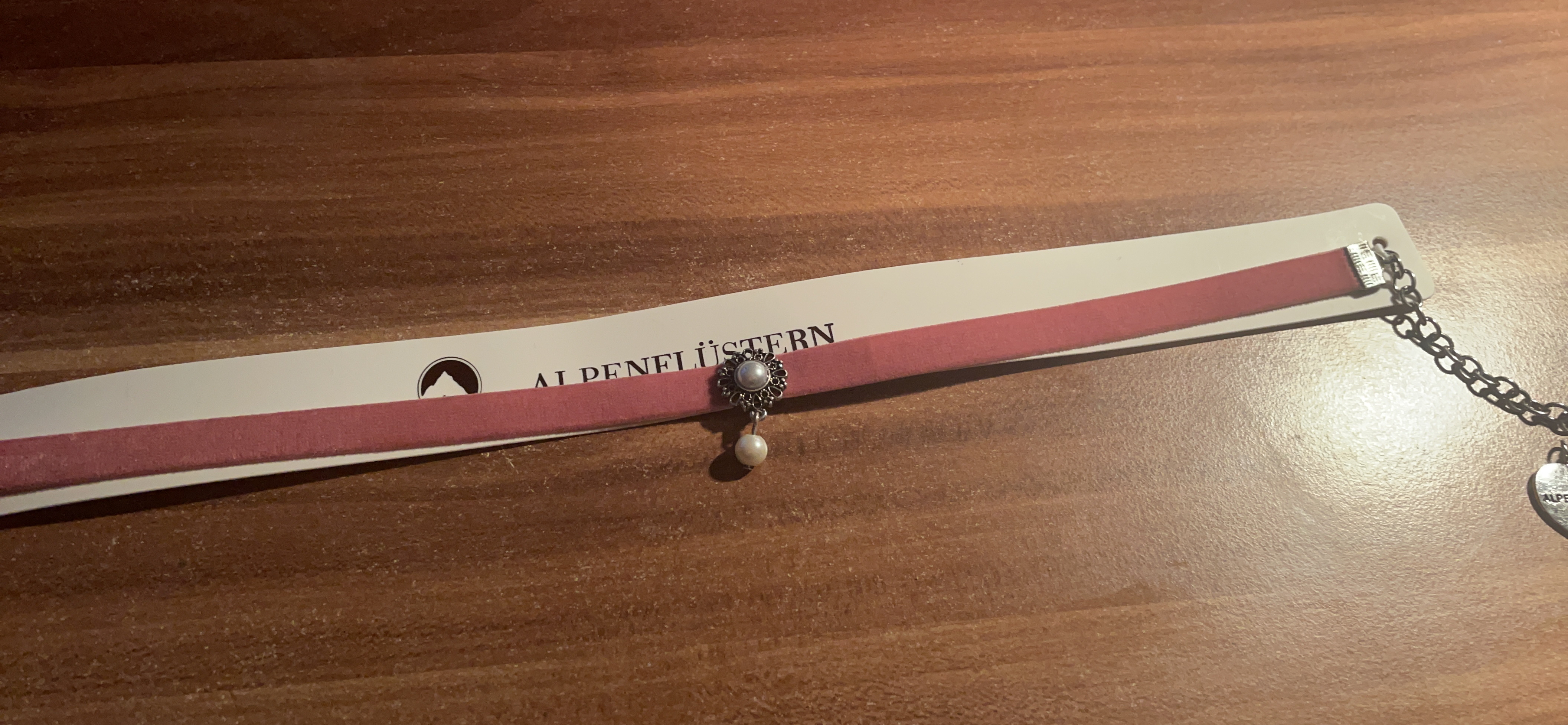 Alpenflüstern DAHEIM Helena Kropfband Samt schwarz