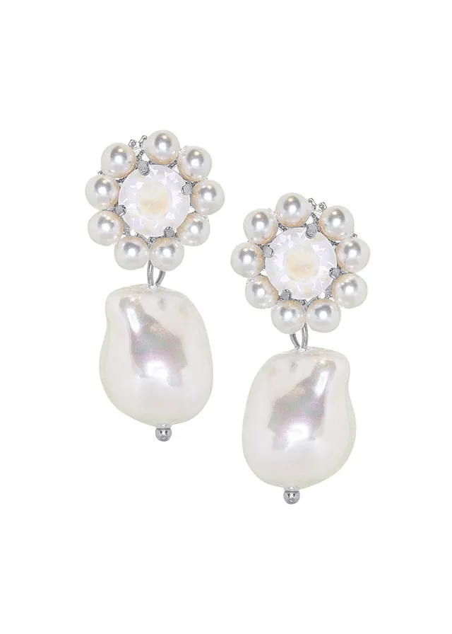 Elizabeth Bower Baroque Bauble Braut Ohrringe Gold Perlen