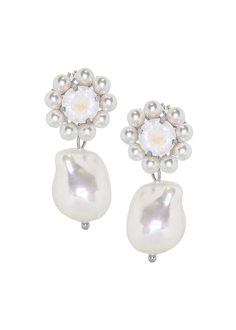 Elizabeth Bower Baroque Bauble Braut Ohrringe Gold Perlen