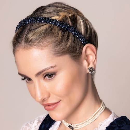 Alpenflüstern DAHEIM ADV150 Haarreif blau Glitzerperlen